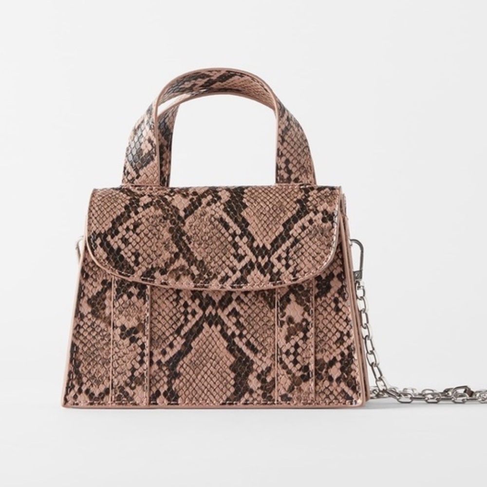 Zara Snakeskin Crossbody Bag